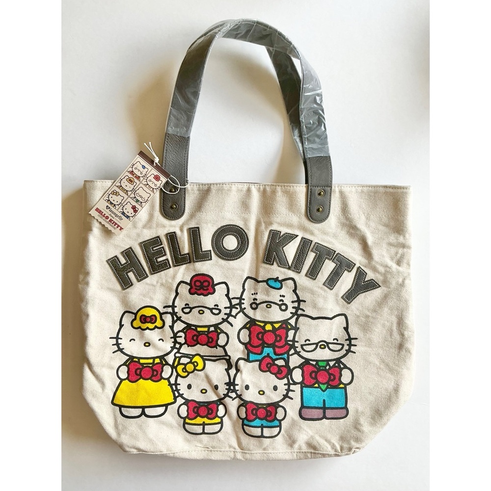 Sanrio Hello Kitty 40th Anniversary Tote Bag Canvas/Faux Leather Tote NWT
